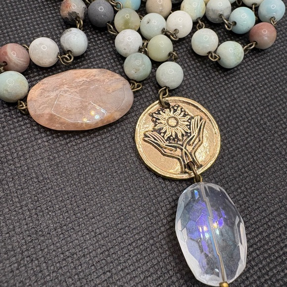 Katia Designs Beaded Necklace with Gold Pendant - Picture 3 of 9